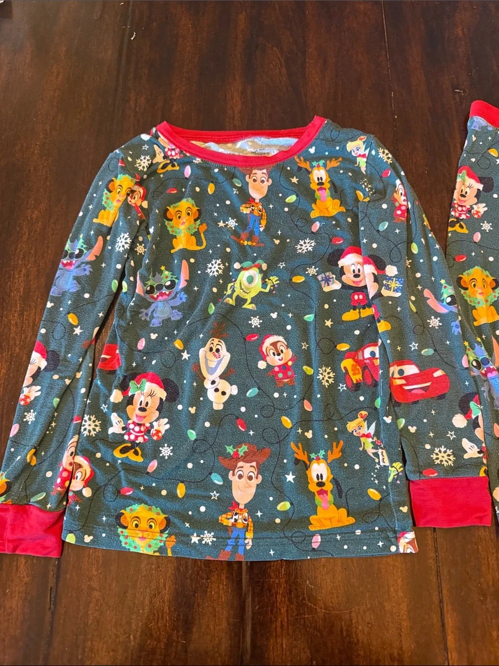 Little Sleepies Grey Holiday Character Pajama Set with Red Trim